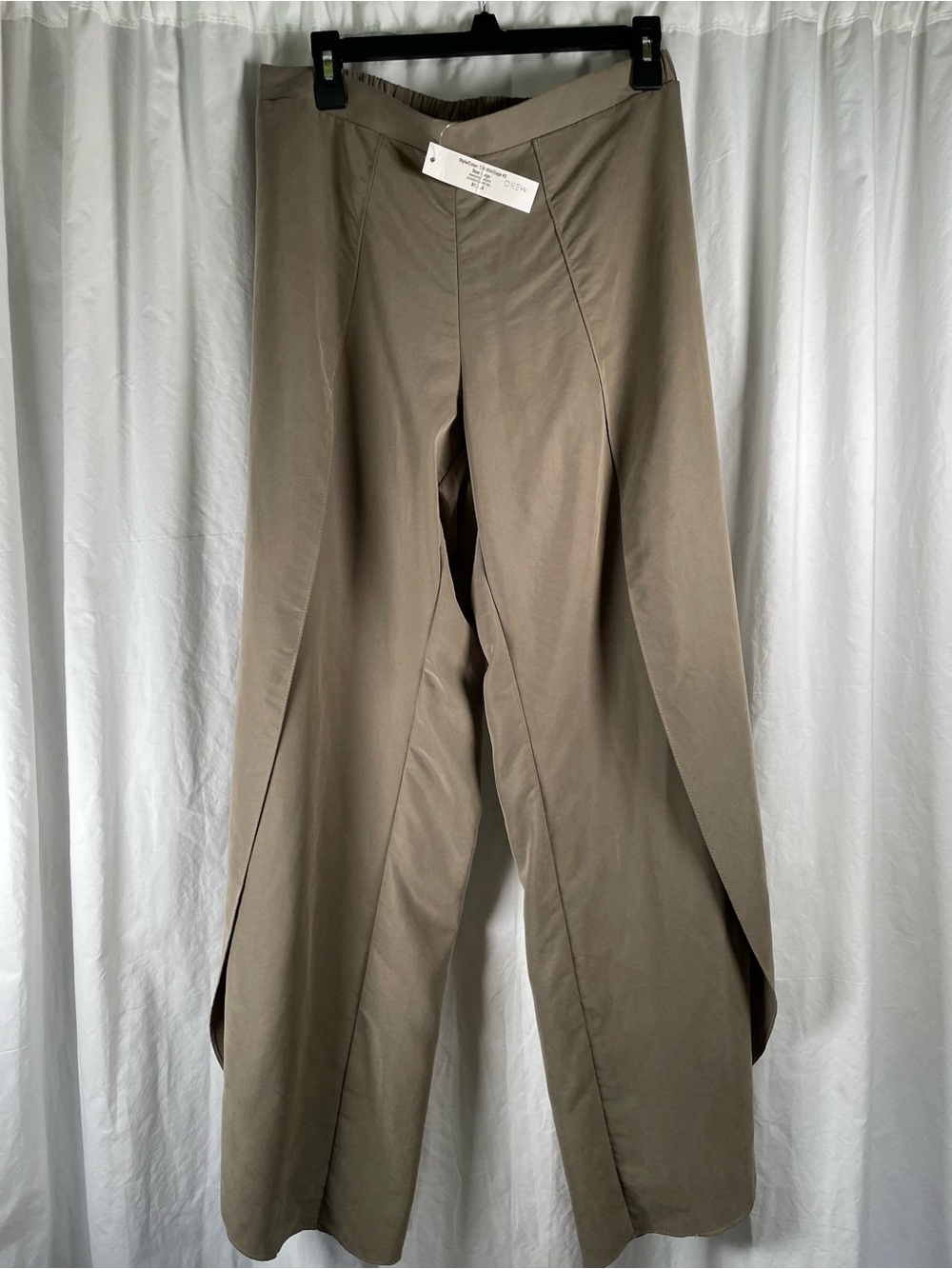 Drew Anthropologie Flat Front Wide Leg Tulip Split Pants Olive Sage – Size Large